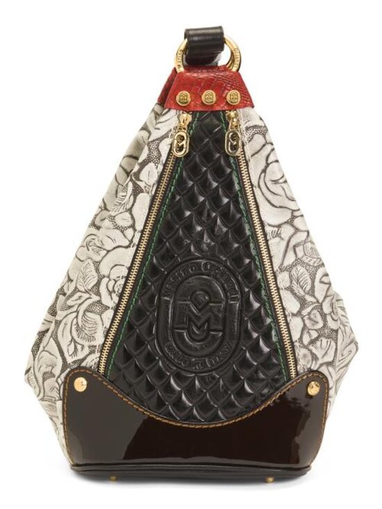 Marino Orlandi Handbags - MARINO ORLANDI Made In Italy Leather Flower Backpack